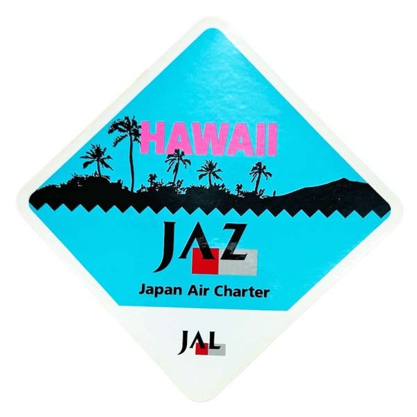 訳有 JAZ ハワイ ステッカー ジャパンエアチャーター ジャル ウェイズ HAWAII STICKER 日本航空 JAL 旅行 航空機 シール コレクション拍卖