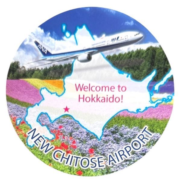 全日空 × 新千歳空港 コラボ ステッカー ANA NEW CHITOSE AIRPORT STICKER WELCOME TO 北海道 飛行機 旅客機 航空機 シール コレクション拍卖