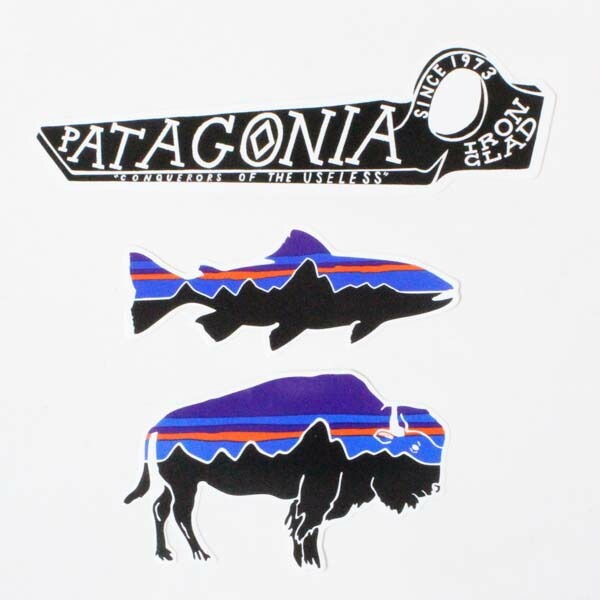 訳有 パタゴニア ステッカー 3種セット PATAGONIA フィッツロイ トラウト バイソン キープオンピトン 魚 STICKER シール ネコポス 新品拍卖