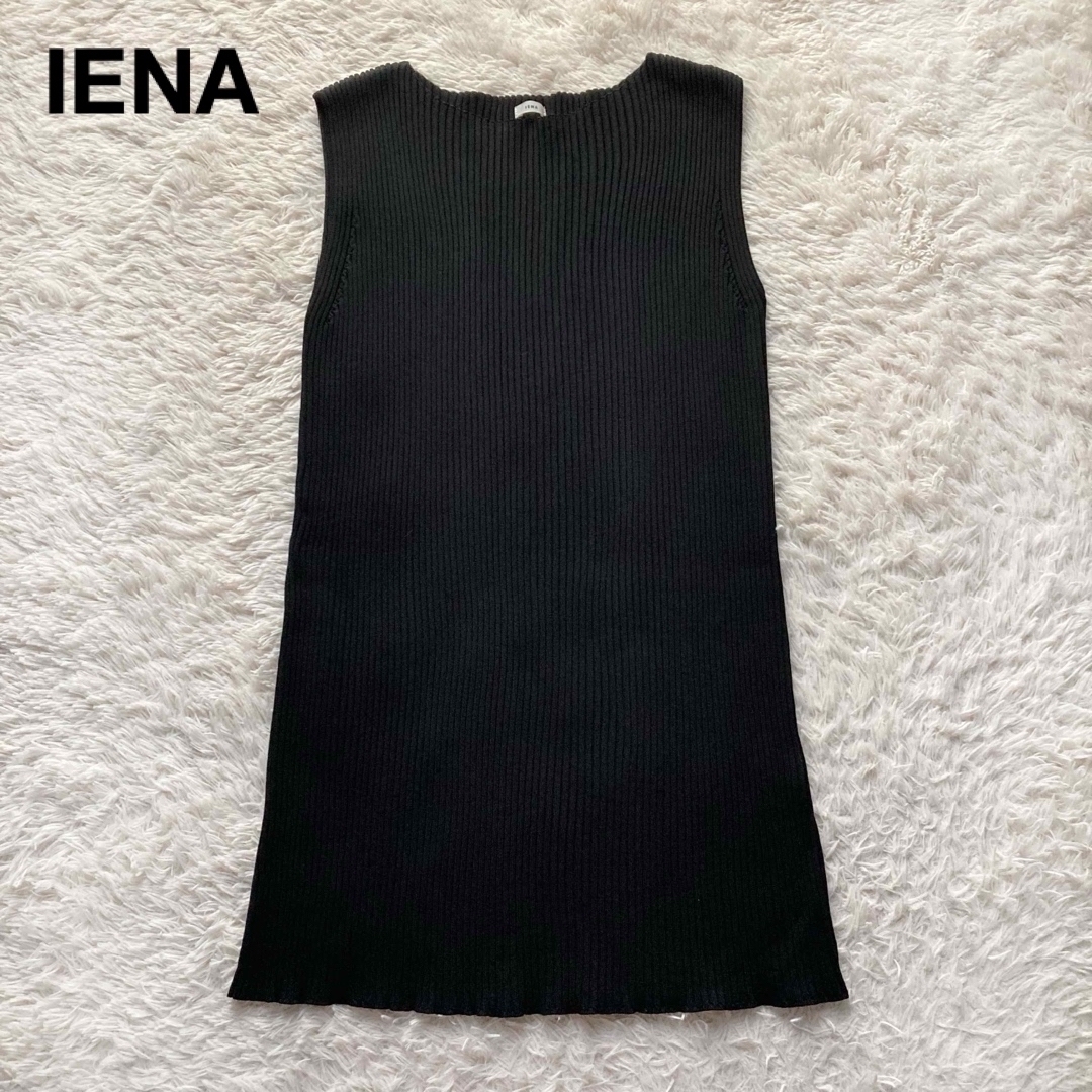 イエナ IENA 4*4リブ チュニックプルオーバー ブラック 黒 フリーサイズ 洗える 美品拍卖