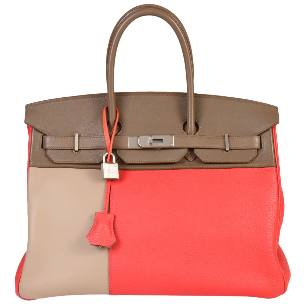 エルメス HERMES バーキン35 カザック ハンドバッグ トリヨンクレマンス □P刻印 エトゥープ ローズジャイプール アルジル シルバー金具拍卖