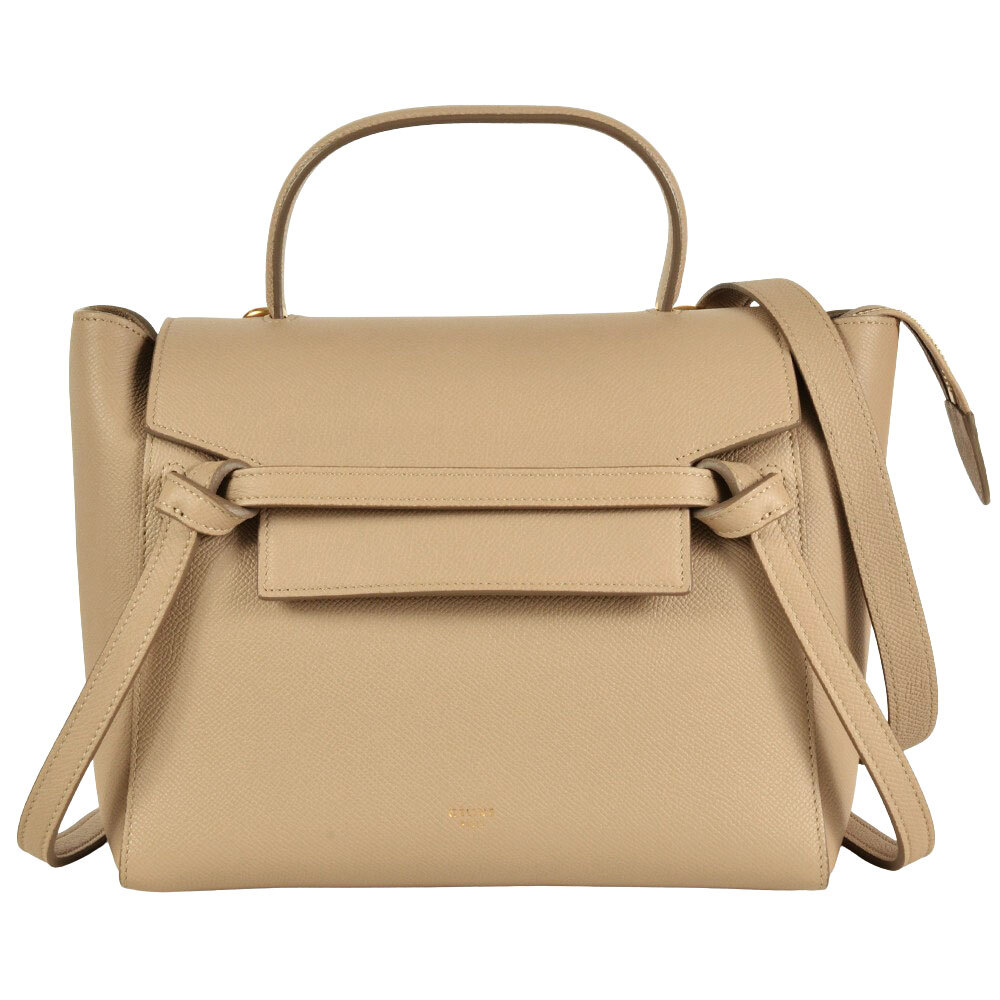 セリーヌ CELINE ベルトバッグ マイクロ 2way ハンドバッグ ベージュ拍卖