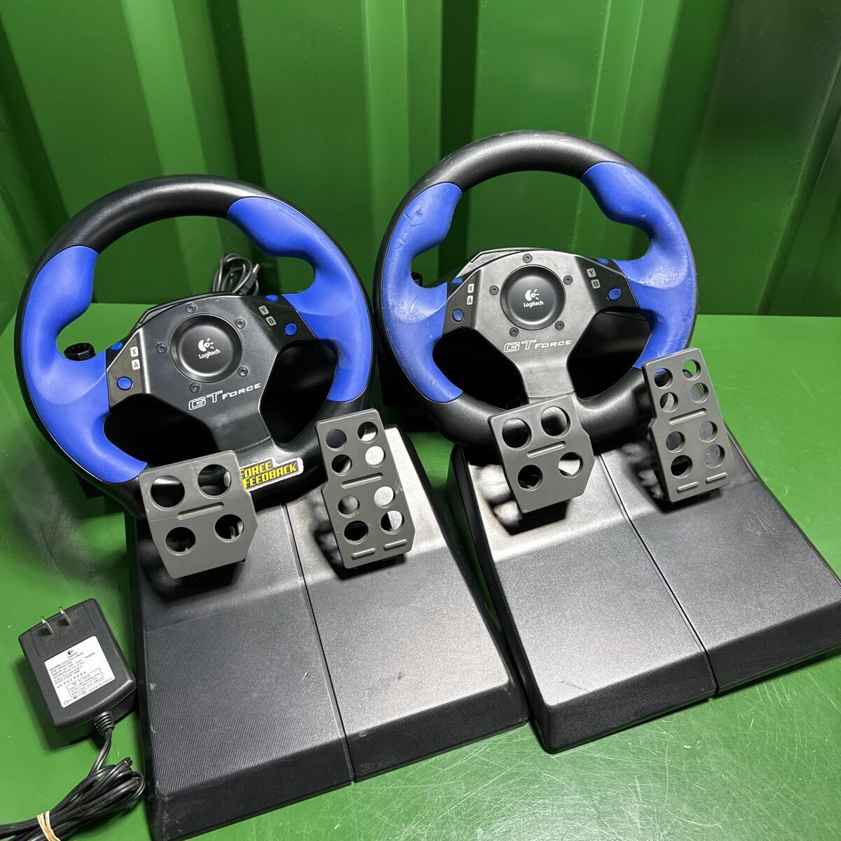 Logitech GT FORCE コントローラー E-UD4 まとめて ロジクール プレステ2 動作未確認 ジャンク品 拍卖