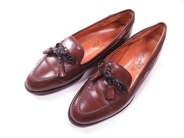 【送料無料】SHETLAND FOX シェットランドフォックス ローファー 茶 レザー 革 タッセル 23.0cm拍卖