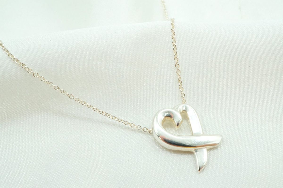 ティファニー ラビングハート ネックレス パロマピカソ SV925 銀 シルバー TIFFANY&Co. 3153j拍卖