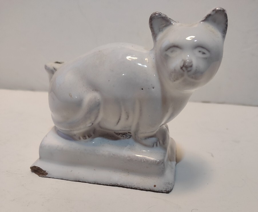 アスティエ ド ヴィラット インセンスホルダー(御香立て) 猫 台座欠けあり拍卖