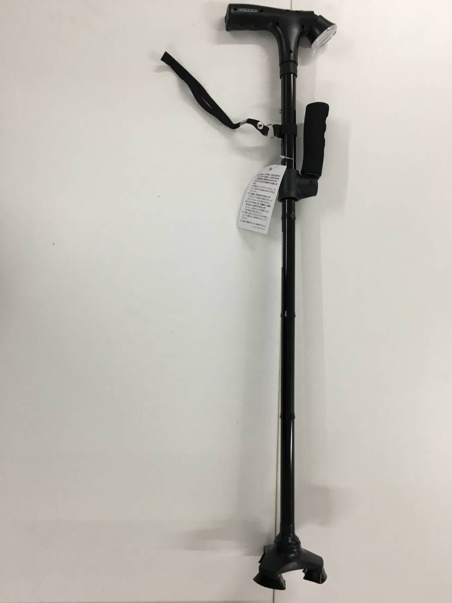 自立式ステッキ クレバーケーン ロング 夜道用LEDライト・補助ハンドル付き拍卖