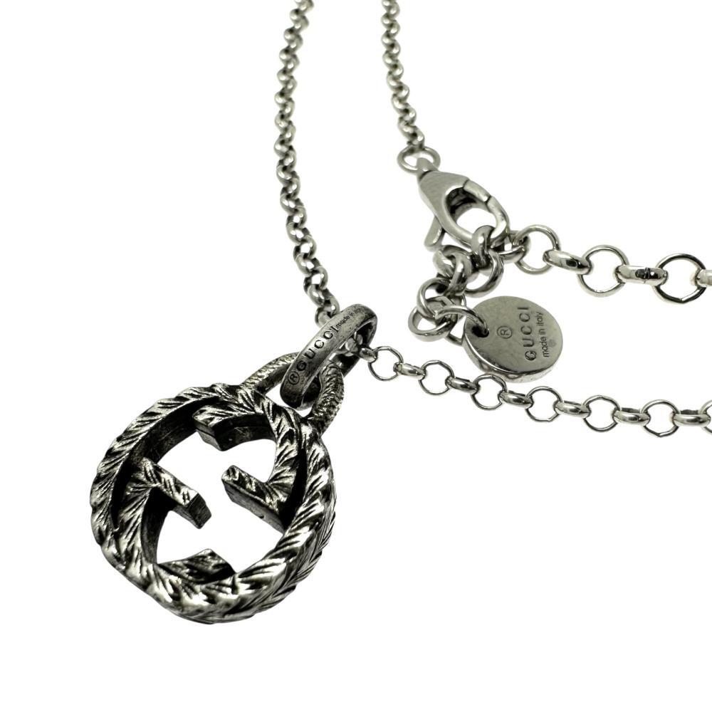 GUCCI/グッチ ネックレス インターロッキングG シルバー925 7.4g 50cm シルバー ユニセックス拍卖