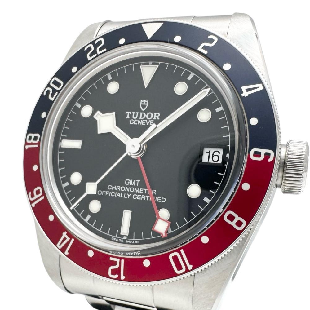 TUDOR/チューダー/チュードル ブラックベイ GMT 79830RB 腕時計 ステンレス 自動巻 ブラック文字盤/ネイビーレッドベゼル メンズ拍卖