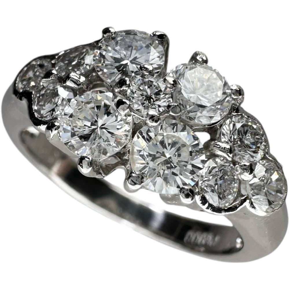 13号 ダイヤモンド 計1.40ct リング・指輪 Pt900プラチナ 6.6g レディース拍卖