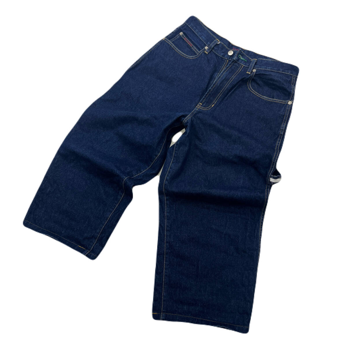 トミーヒルフィガー デニム ペインターパンツ ジーパン W31 【 極太 90sの風♪ 股下短め 腰履きに♪ 】 TOMMY HILFIGER ●Ja8837拍卖