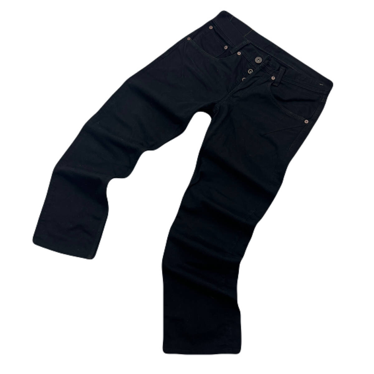 ドミンゴ スペルバウンド ブラック コットンパンツ W30 ストレートシルエット メンズ DOMINGO SPELL BOUND ●Ja8881拍卖