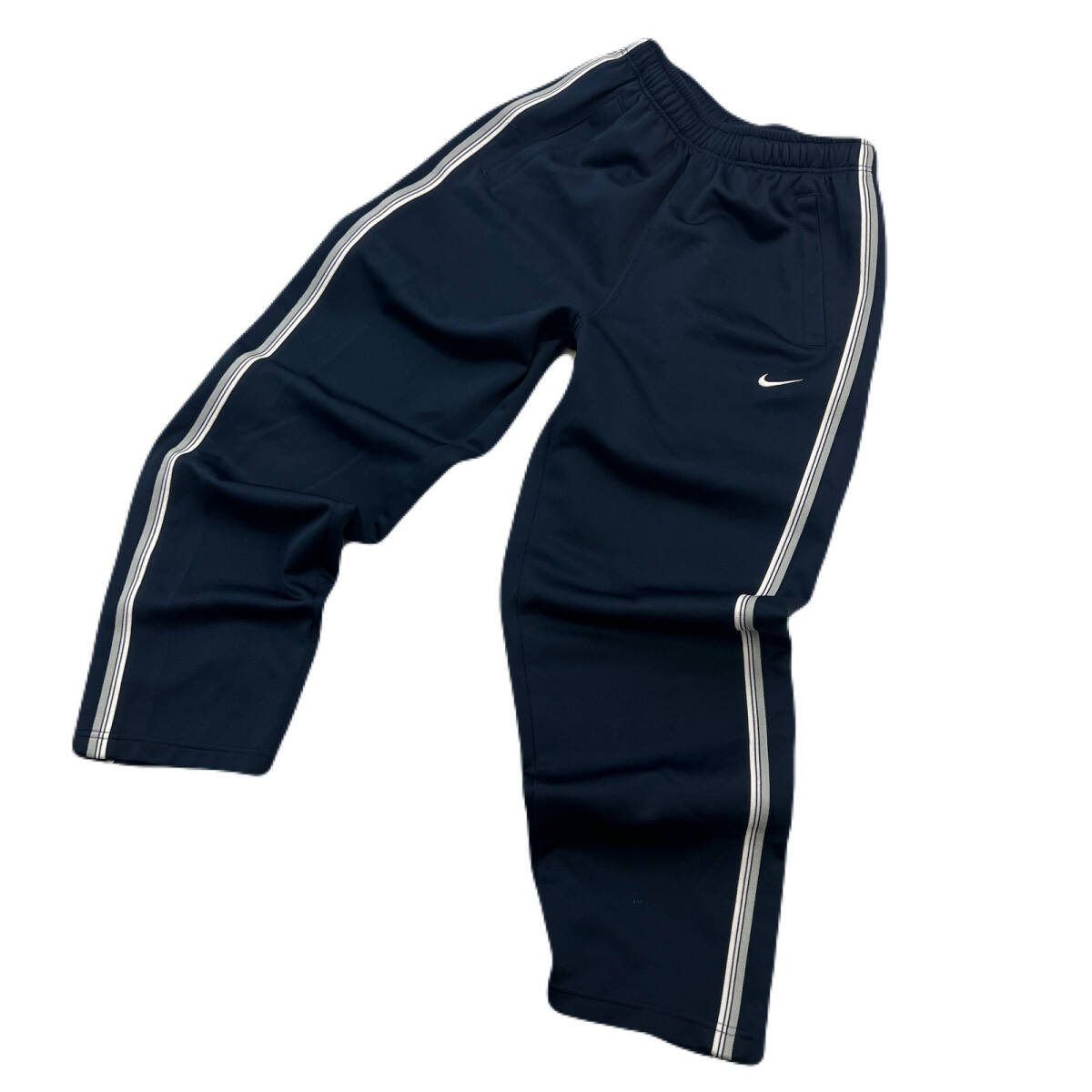 ナイキ ジャージ パンツ ネイビー 濃紺 メンズ Lサイズ NIKE スポーツ サイドライン シンプル ●Ja8977拍卖