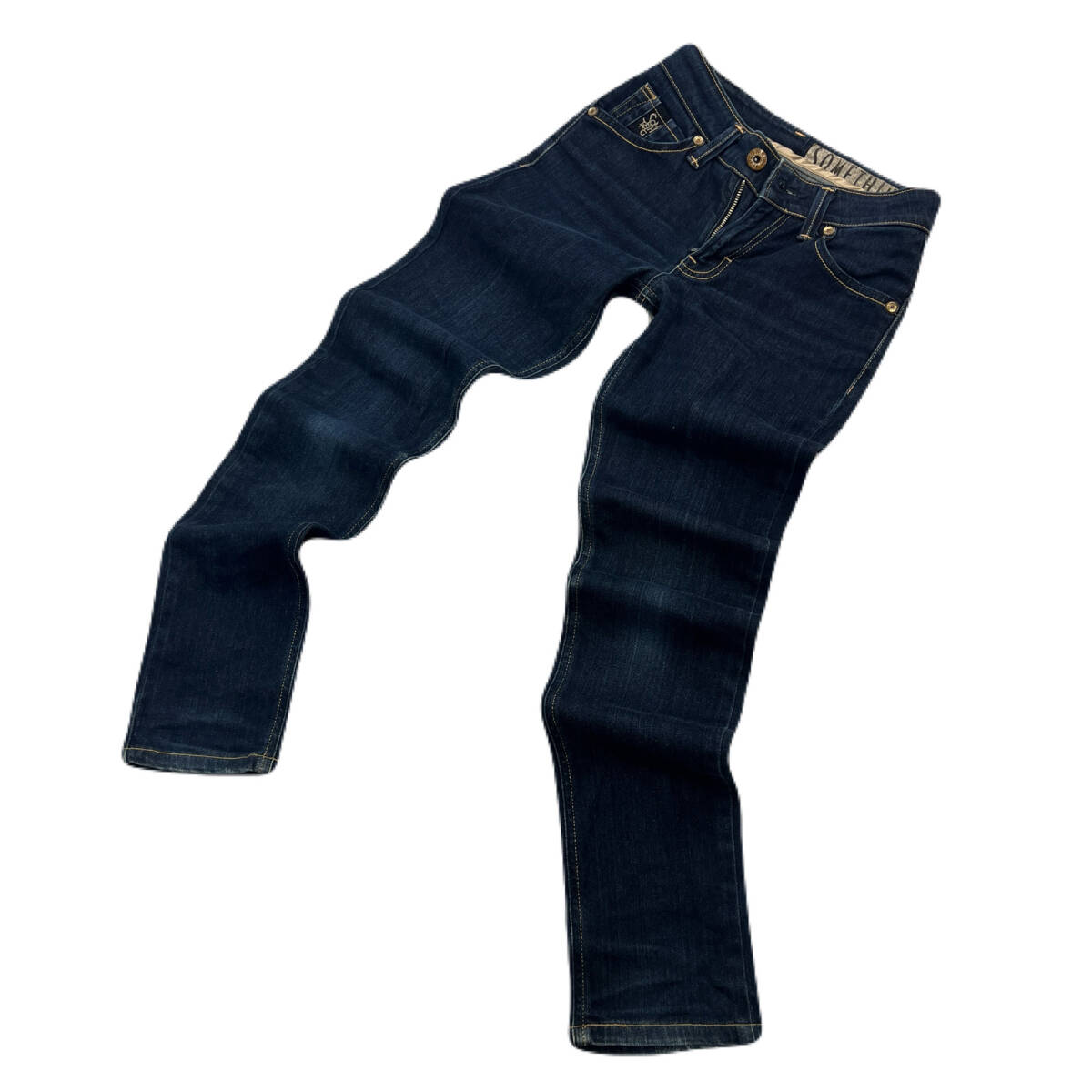 サムシング ストレッチ スキニー ジーンズ 細身 足長シルエット W27 レディース SOMETHING ●Ja8972拍卖