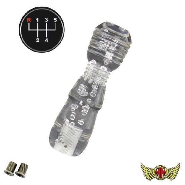 MADMAX トラック用品 DENMAシフトノブ 泡 150mm クリア いすゞ 07エルフ用/変換アダプター付【送料800円】拍卖