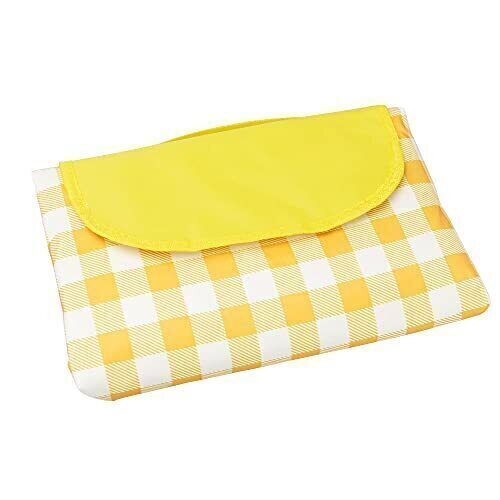 ポータブルレジャーシート 折り畳み 持ち手付き 防水 防湿マット 洗濯可能 200cm×200cm (イエロー)拍卖