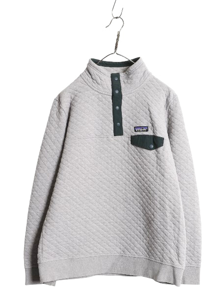 パタゴニア オーガニック コットン キルト スナップT レディース L 16年製 プルオーバー キルティング ジャケット ブルゾン ジャンパー 灰拍卖