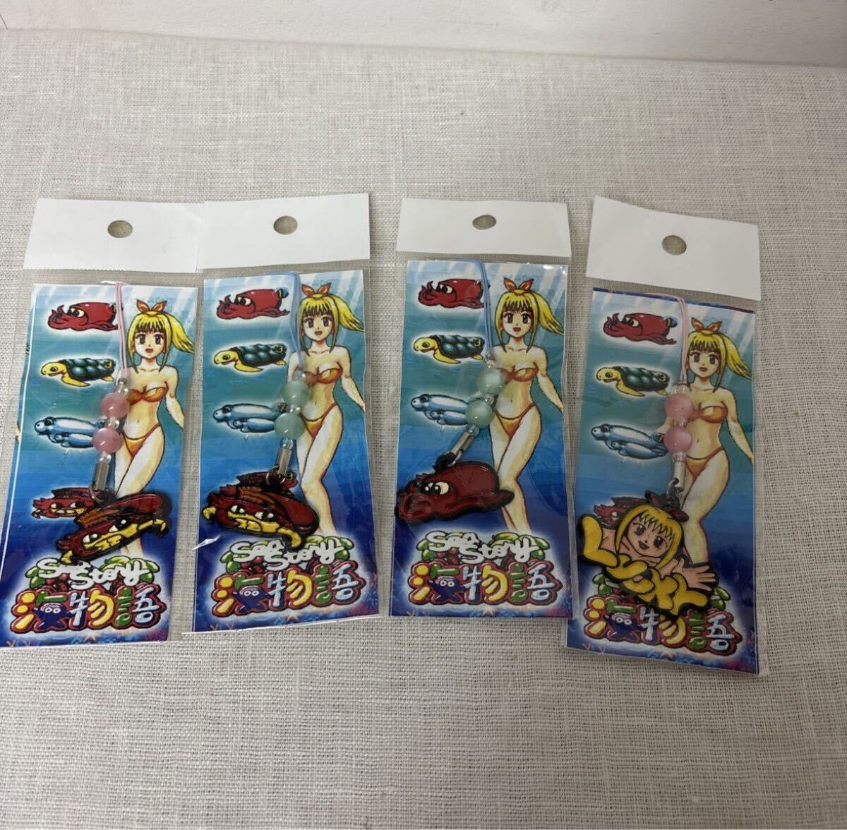 未開封 パチンコ 海物語 ストラップ 4点セット マリンちゃん タコ カニ拍卖