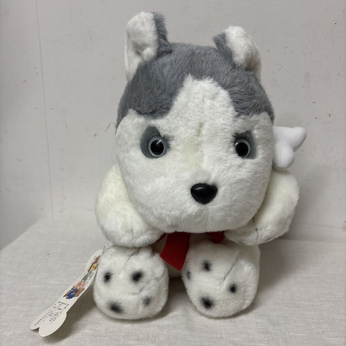 未使用タグ付き武蔵小次郎 コジロー シベリアンハスキー ぬいぐるみ 3号(大)ギャザックス 1992年拍卖