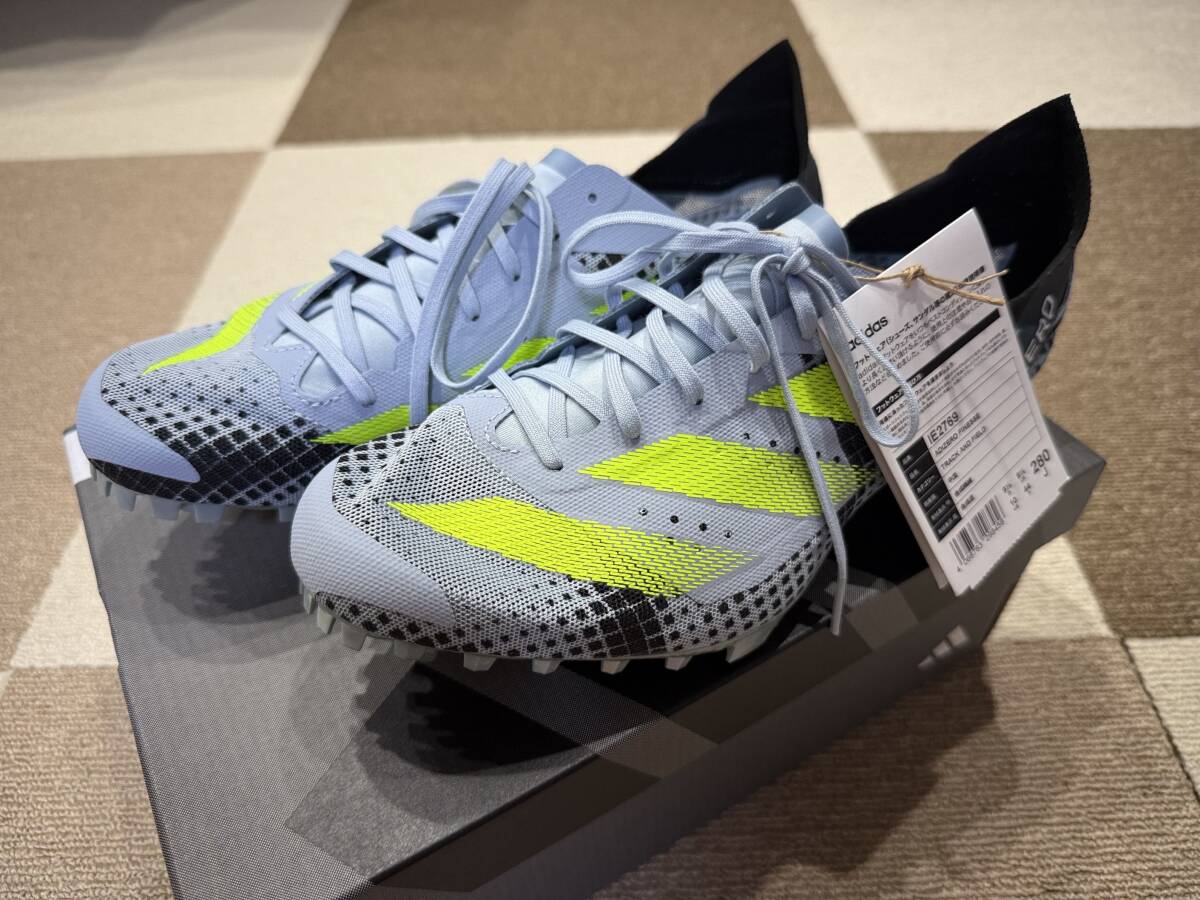 【未使用新品】アディダス◆adidas◆陸上スパイク◆アディゼロ/フィネス ADIZERO FINESSE◆28.0◆グレイ×イエロー◆ゆうパック送料無料拍卖
