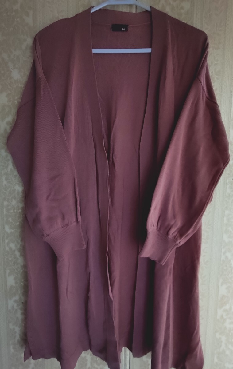 レディース ロングカーディガン カーディガン 七分袖 サイズМ ニット 秋色 羽織 拍卖