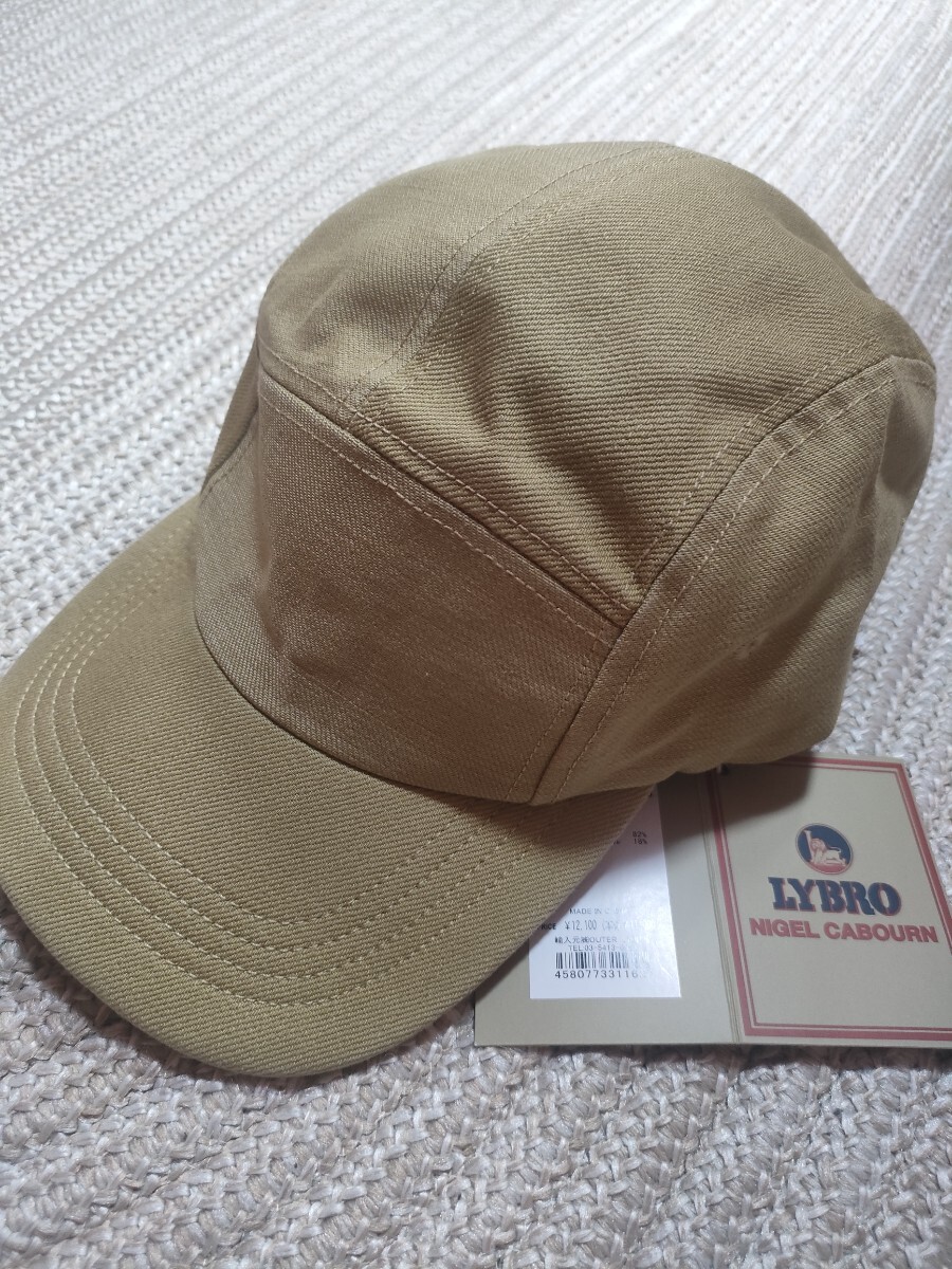 新品 定価12100 ナイジェルケーボン 5パネル キャップ 帽子 コットン カーキ フリーサイズ NIGEL CABOURN LYBRO ライブロ拍卖