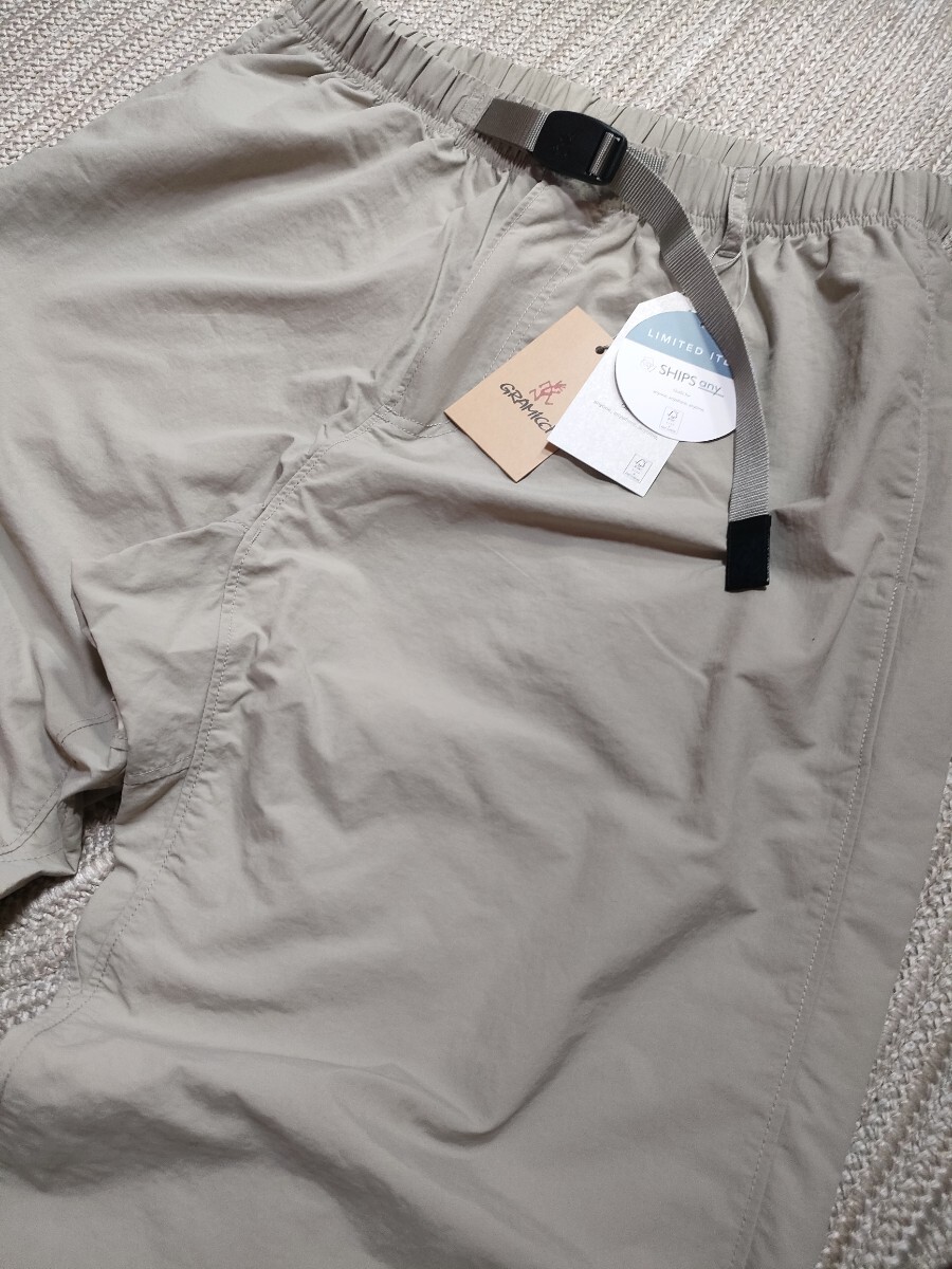 新品 定価15950 GRAMICCI SHIPS 別注 デュアラブルナイロン パンツ L ライトグレー グラミチ メンズ ロングパンツ シップス拍卖