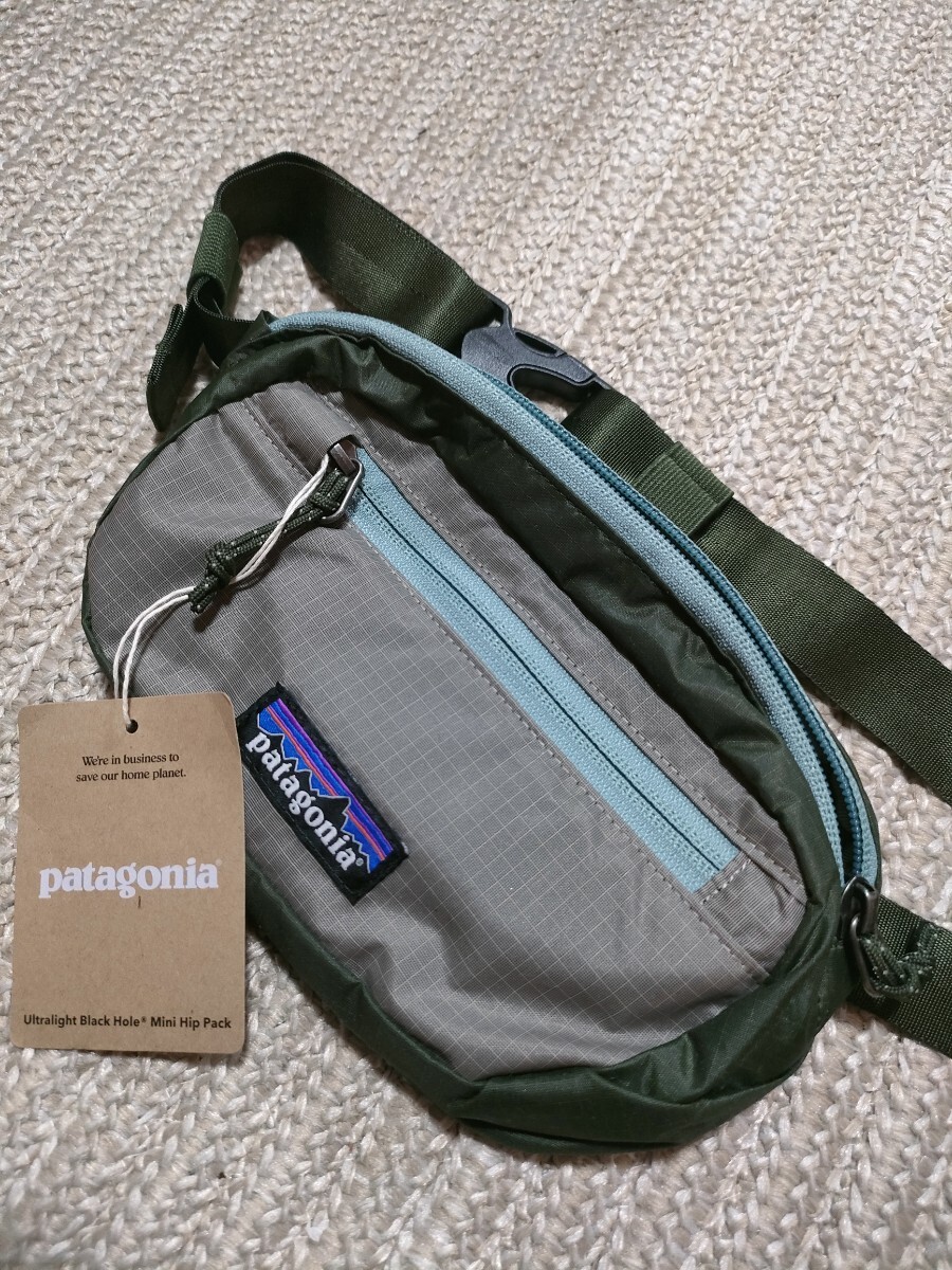 新品 未使用 patagonia パタゴニア ウエストポーチ ウルトラライト ブラックホール ミニヒップバッグ バッグ ショルダー 1L グレーグリーン拍卖