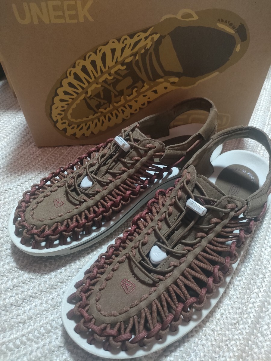 新品 未使用 KEEN ユニーク サンダル 28cm US10 DARK EARTH FIRED BRICK ブラウン キーン メンズ 正規品 アウトドア拍卖