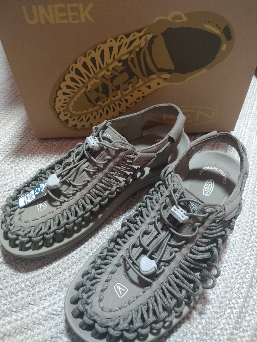 新品 未使用 KEEN ユニーク サンダル 26cm US8 TIMBERWOLF PLAZA TAUPE ベージュ キーン メンズ 正規品 アウトドア拍卖