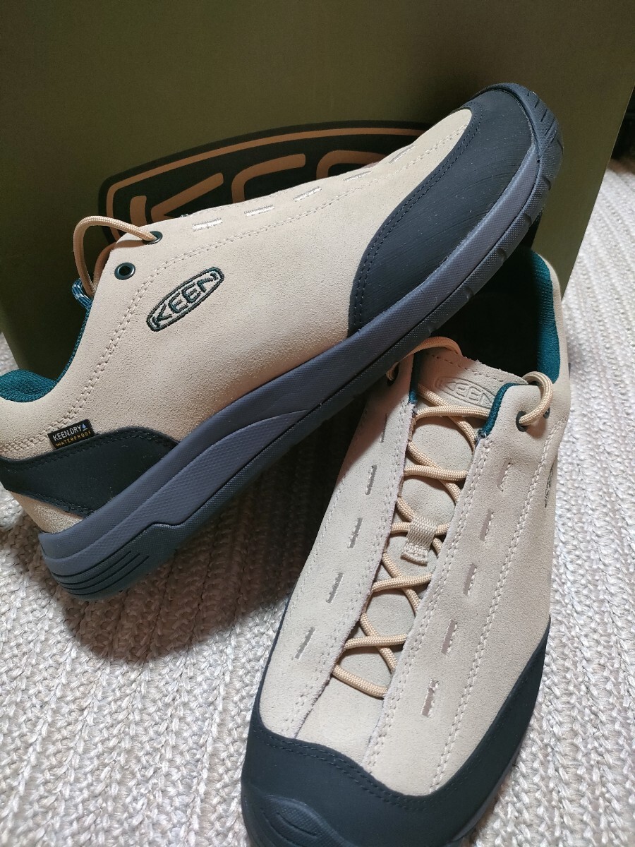 新品 定価17600 KEEN JASPER WP ジャスパー ウォータープルーフ 29cm US11 キーン スニーカー メンズ ベージュ グリーン 防水 アウトドア拍卖