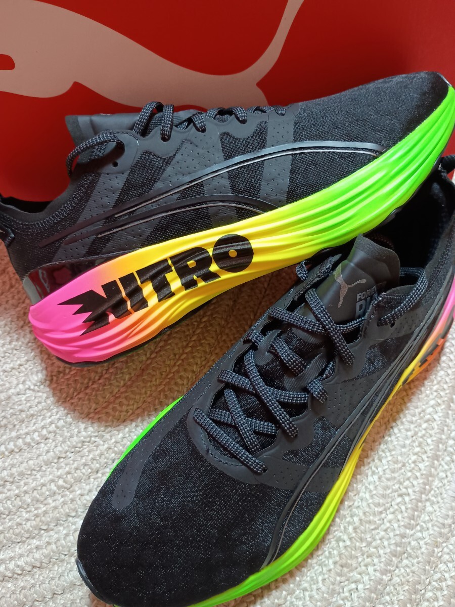 新品 PUMA FOREVER RUN NITRO Futrograde 28cm フォーエバーラン ニトロ ブラック 黒 プーマ スニーカー メンズ拍卖