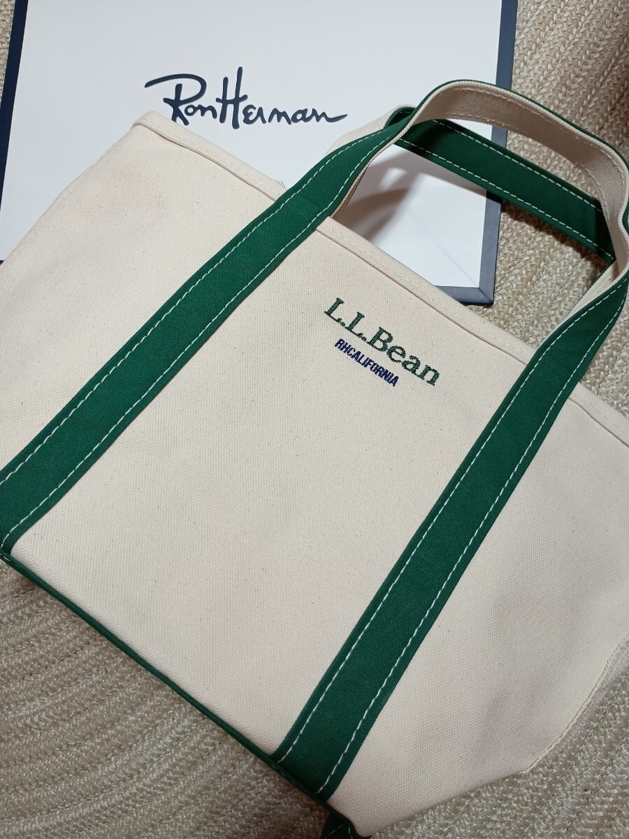 新品 未使用 ロンハーマン L.L.BEAN 別注 ボート&トート トートバッグ ミディアム Ron Herman LLビーン バッグ グリーン 限定 MADE IN USA拍卖