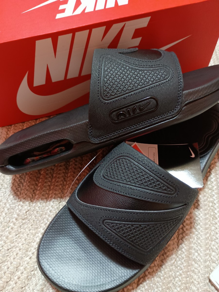 新品 NIKE AIR MAX シロ SLIDE 28cm トリプルブラック 黒 ナイキ エアマックス スライド サンダル 国内正規品 拍卖