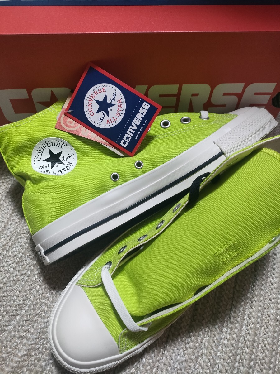 新品 未使用 CONVERSE ALLSTAR NC HI 27cm ライムグリーン ネオンカラー コンバース オールスター ハイカット REACT リアクトソール拍卖