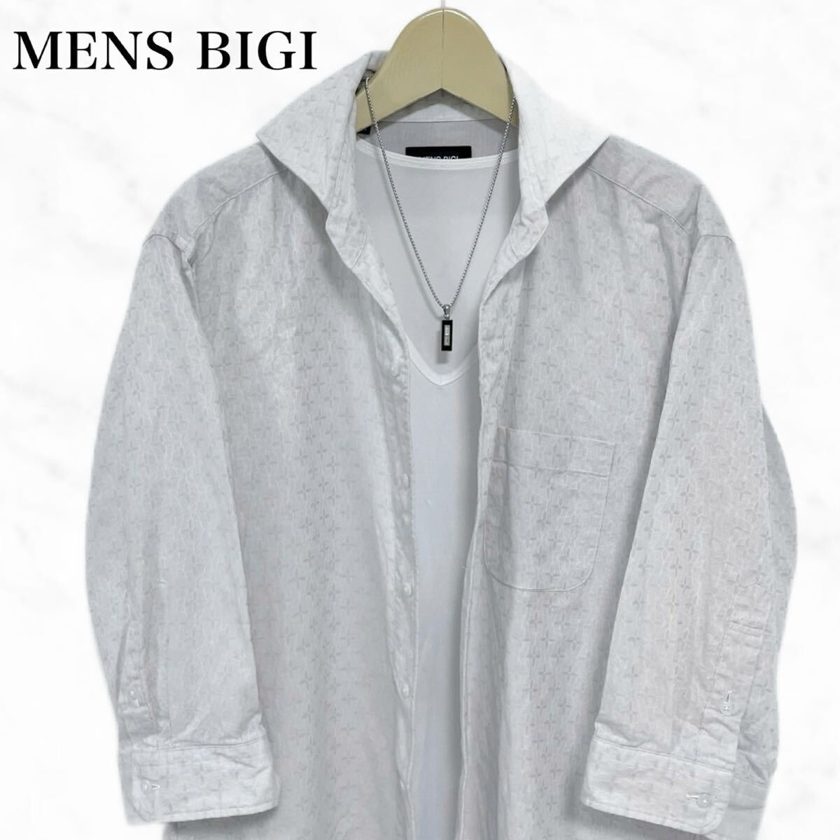 MEN'S BIGI 七分袖シャツ トップス 日本製拍卖