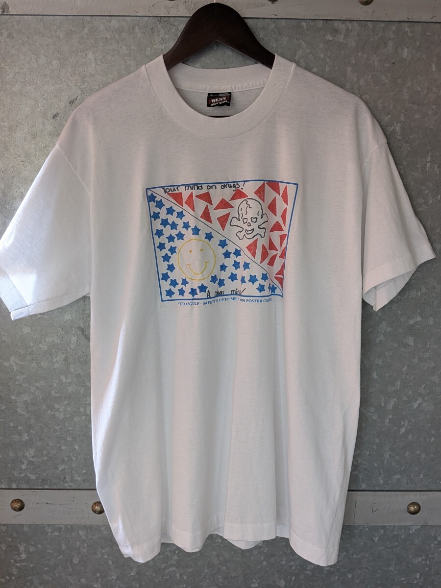 【USA製】90s フルーツオブザルーム シングルステッチ Tシャツ Lサイズ アメリカ製 洗濯済み拍卖