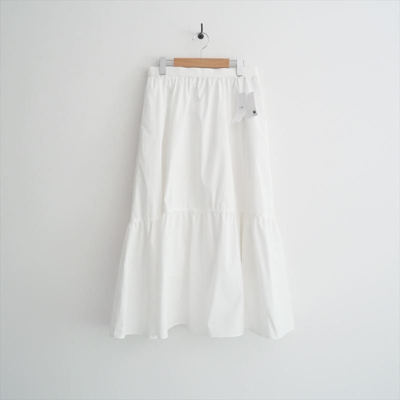 2023SS / 23区 / ハイカウントウェザーストレッチ ティアード スカート 44 / SKWWSM6864 / 2507-1085拍卖