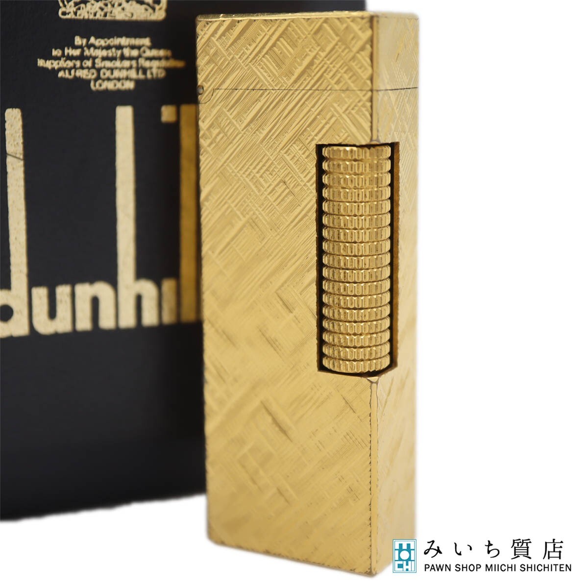 質屋 Dunhill ダンヒル ガスライター ローラー式 ゴールドカラー 喫煙具 着火未確認 ケース有 eco1731 みいち質店拍卖