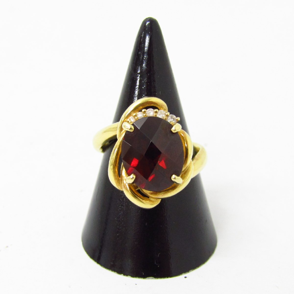 K18 金 リング 指輪 約6.6g 約12号 ダイヤモンド 0.07ct ▼AC26399拍卖