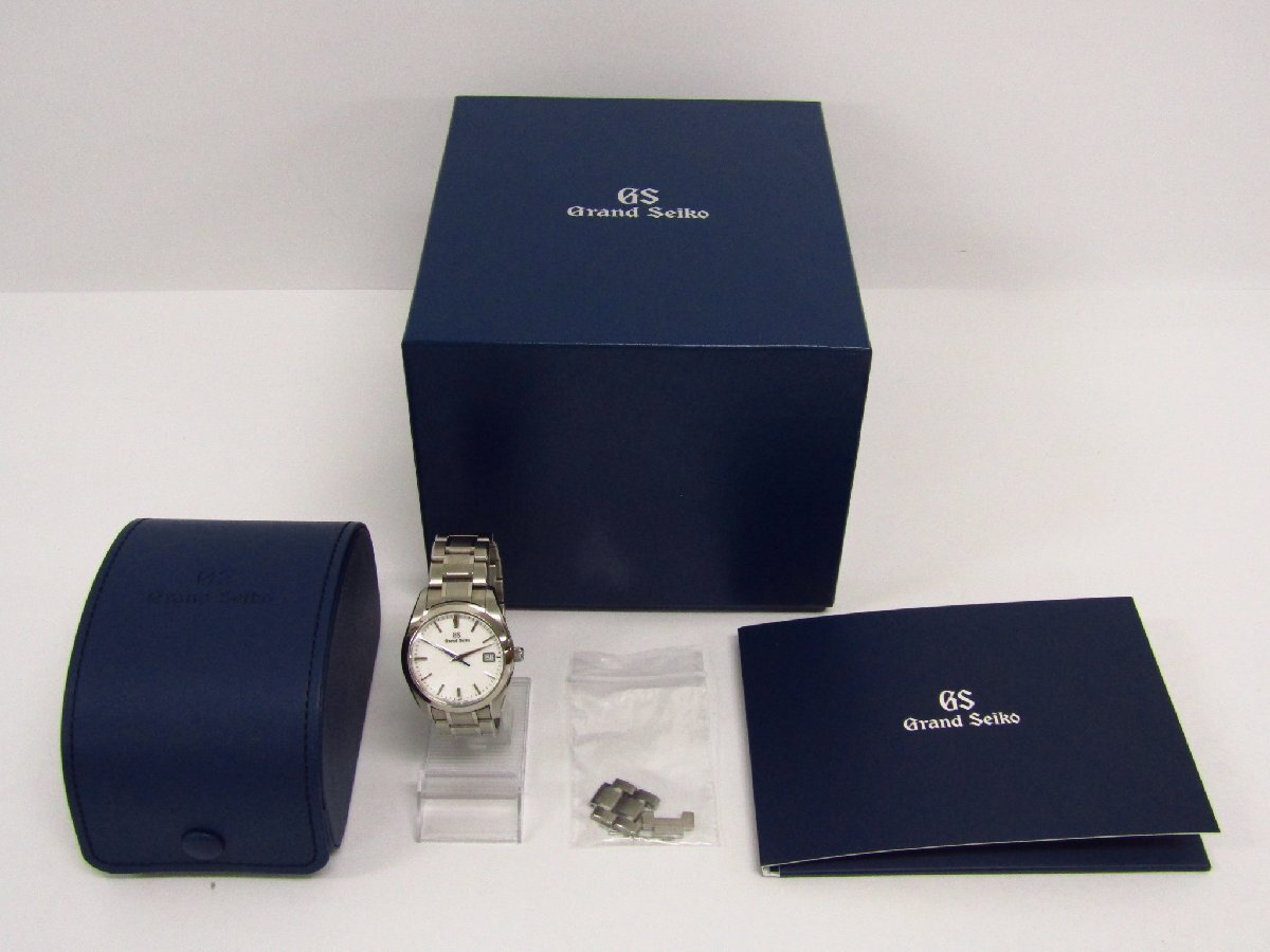 Grand Seiko グランドセイコー メンズ SBGX355 9F62-0AR0 ブライトチタン 箱・保証書付属 2024年 デイト ホワイト クォーツ ◆AC25727拍卖