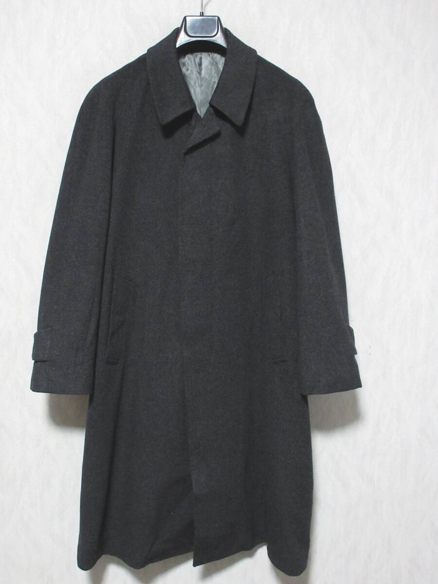 SUKIPIO スキピオ カシミヤ×ウール 比翼 コート メンズ 94-A5 グレー kn2561拍卖