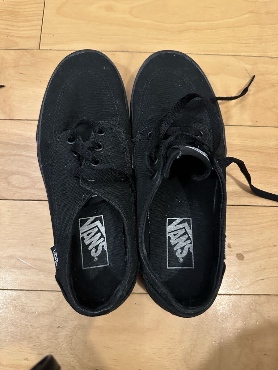 バンズ VANS オーセンティック AUTHENTIC ローカットスニーカー シューズ キャンバス 721356 24.5cm 黒 ブラック スニーカー拍卖