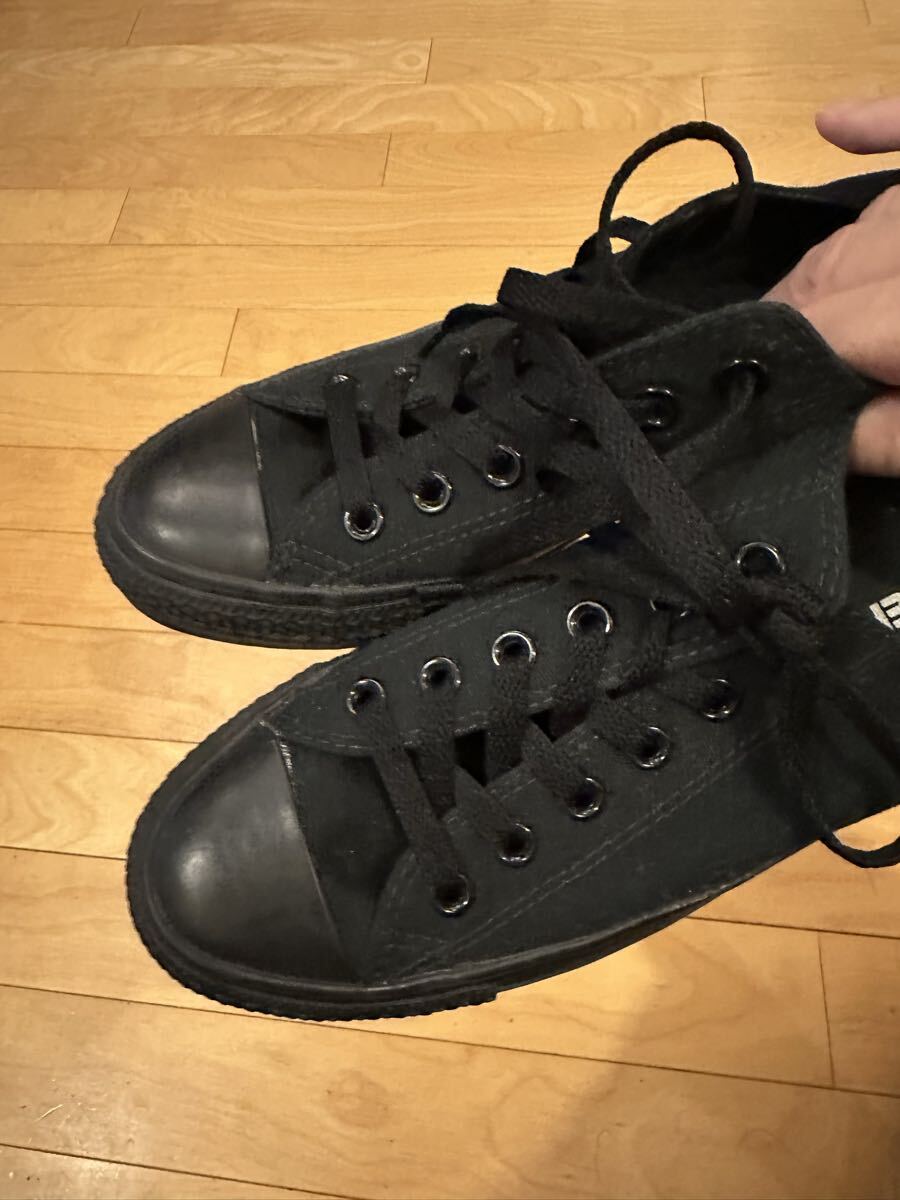 CONVERSE ALL STAR BLACK MONOCHROME LOW 黒 US6/24.5㎝ コンバース オールスター ブラックモノクローム M5039 拍卖