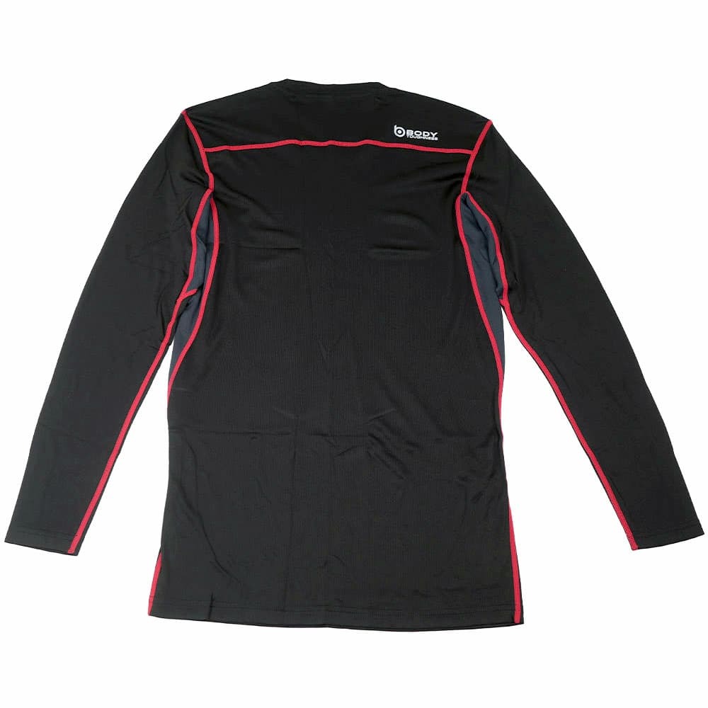 ボディタフネス メンズ 長袖 Tシャツ スポーツ用 ウォーキング ランニング 速乾 吸汗 通気性 消臭 おたふく手袋 ブラック JW-602 Sサイズ拍卖