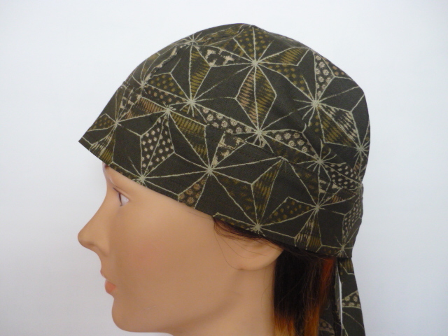 即決【大きい麻の葉】バンダナキャップ◆メットインナーキャップ◆ヘッドラップ◆ハンドメイド◆送料無料拍卖
