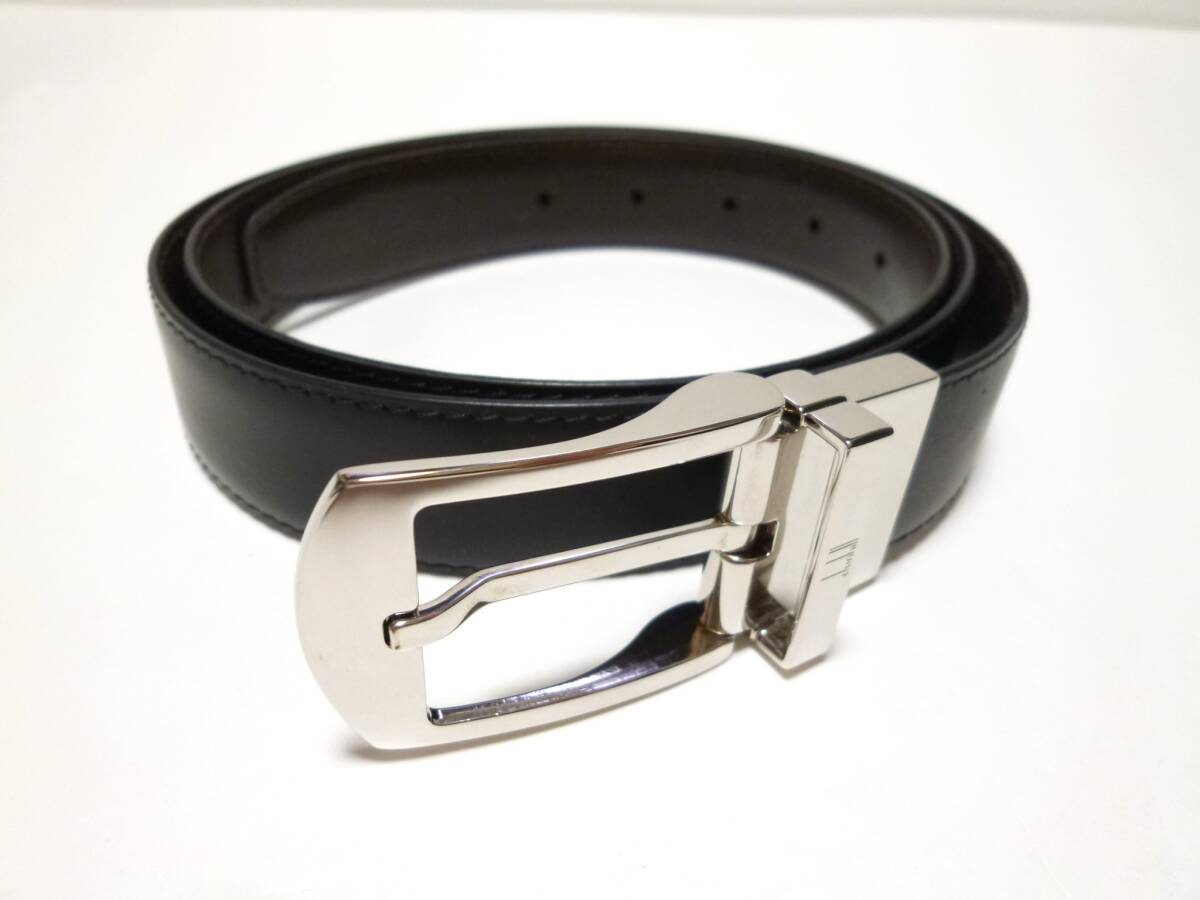 ダンヒル dunhill ツイストバックル リバーシブルベルト 新品!!拍卖