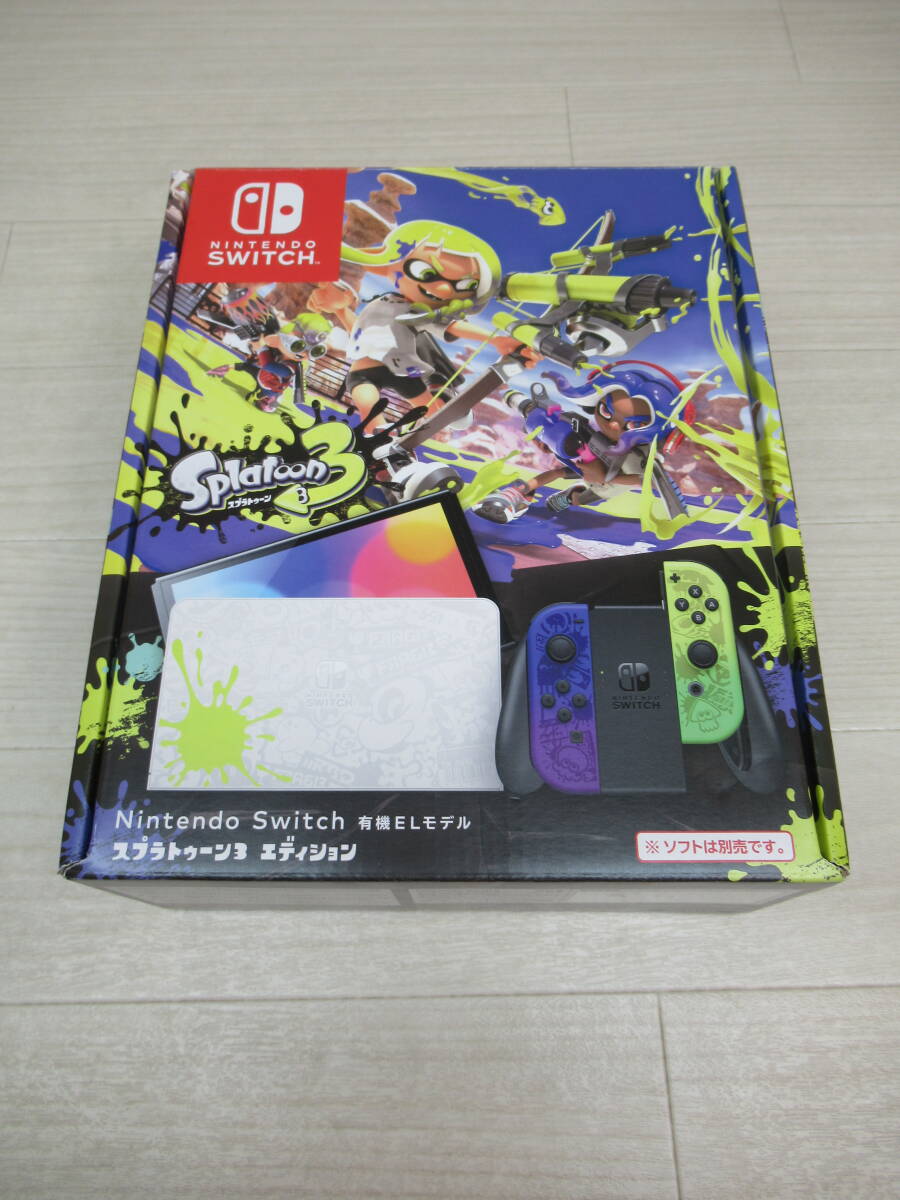 60/Q517★ニンテンドースイッチ本体★Nintendo Switch 本体 有機ELモデル スプラトゥーン3★HEG-S-KCAAA★動作確認済 / 初期化済 中古品拍卖