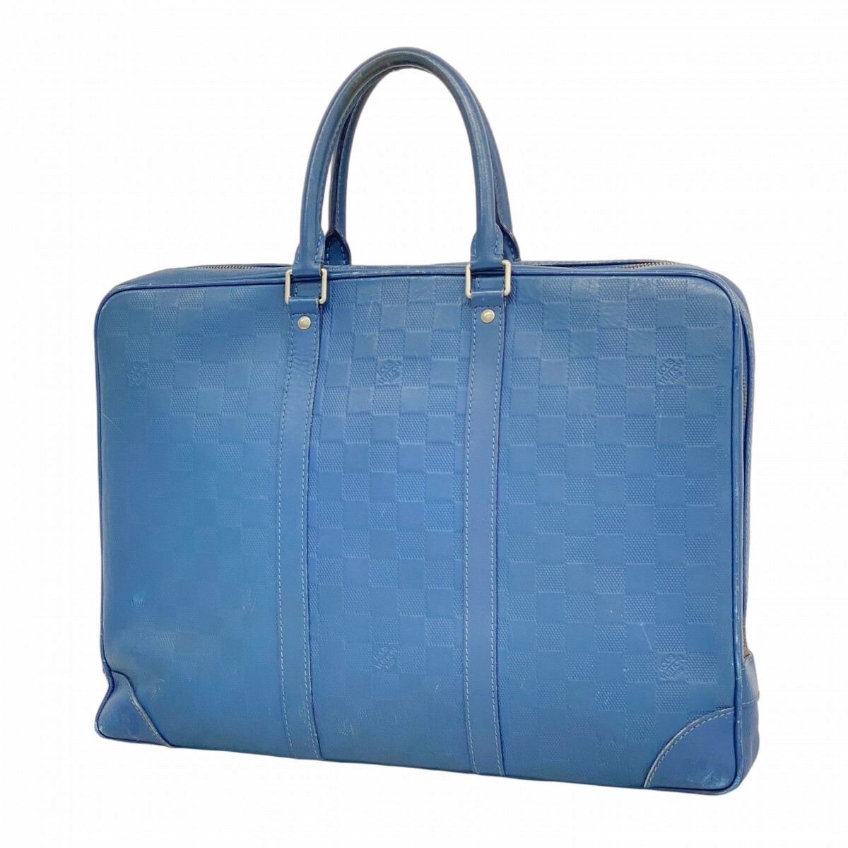 【5ge6391-h】ルイヴィトン ビジネスバッグ ダミエ・アンフィニ ポルトドキュマンジュール N41328 ネプテューヌ【中古】メンズ拍卖