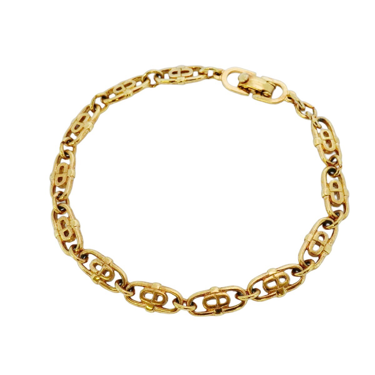 【5jgb0633】クリスチャンディオール ブレスレット CDロゴ GPメッキ ゴールド【中古】レディース拍卖